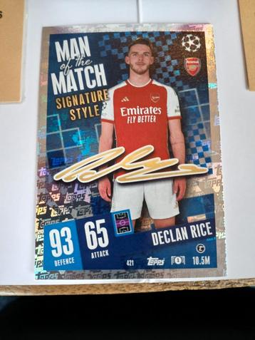 Declan Rice Topps match attax card