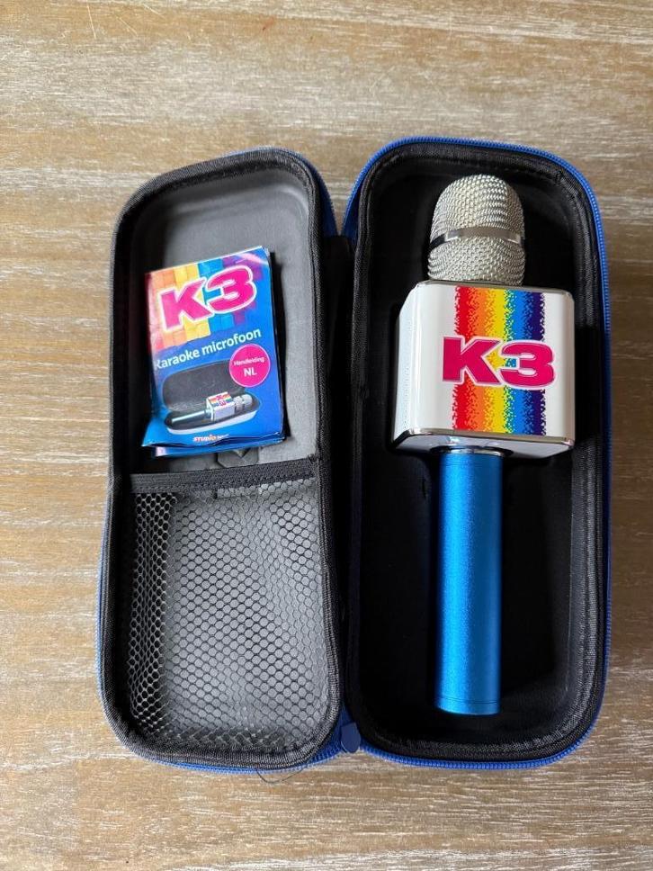 K3 karaoke microfoon - met geluidseffecten en luidspreker, Kinderen en Baby's, Overige Kinderen en Baby's, Zo goed als nieuw, Ophalen