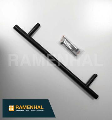 deurtrekker, zwart, inox, raambeslag, raamroosters, ramen, Enlèvement ou Envoi, Neuf, Fenêtre de façade ou Vitre, Vitrail