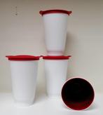 Tupperware™ « Cocktailbeker Allegra » wit en rood, Huis en Inrichting, Keuken | Tupperware, Verzenden, Nieuw, Rood, Bak of Kom