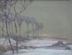 Jan De Winne (1919-?): Winterlandschap (O/D, 53 x 43 cm), Antiek en Kunst, Ophalen of Verzenden