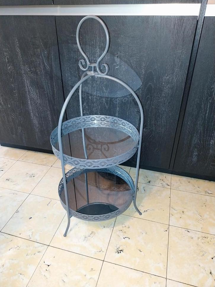 Glazen etagere, Huis en Inrichting, Woonaccessoires | Etagères, Zo goed als nieuw, Ophalen