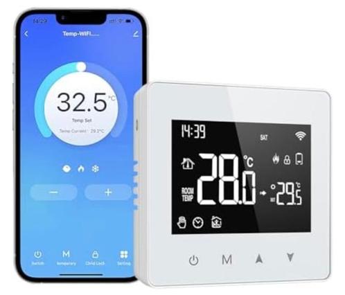 Thermostat Connecté, Thermostat sans Fil, Commande Vocale, Doe-het-zelf en Bouw, Thermostaten, Nieuw, Slimme thermostaat, Ophalen