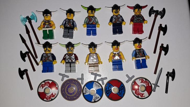 lego lot van 10 vikings viking ridder ridders castle +wapens, Kinderen en Baby's, Speelgoed | Duplo en Lego, Gebruikt, Lego, Losse stenen