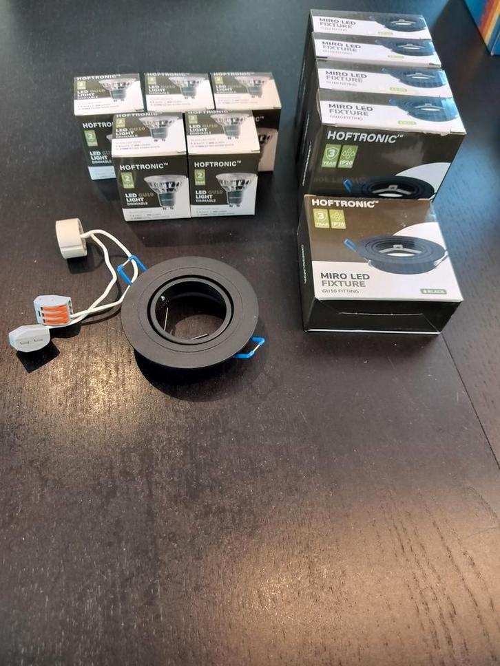 Inbouwspotjes Led + Dimbare LED-lampen, Huis en Inrichting, Lampen | Spots, Nieuw, Plafondspot of Wandspot, Overige materialen