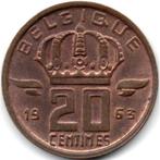 België 20 centimes Legende in Frans - "BELGIQUE", Ophalen of Verzenden, Overig, Losse munt