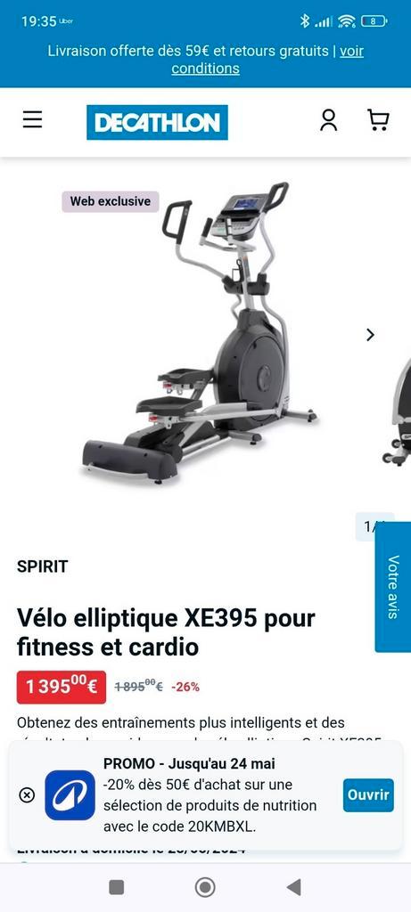 Spirit xe395, Sport en Fitness, Fitnessapparatuur, Gebruikt, Crosstrainer, Ophalen