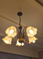 2 klassieke kroonluchters met 3 en 5 lampen, Ophalen, Zo goed als nieuw