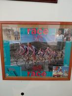 Kader met poster wielrennen, Verzamelen, Ophalen of Verzenden
