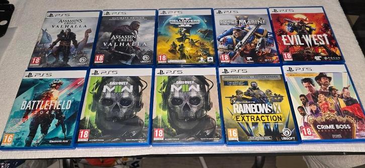 PS5/PS4-GAMES+reparatie en schoonmaak/console en controller, Games en Spelcomputers, Games | Sony PlayStation 5, Zo goed als nieuw