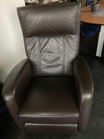 relax stoel, leder, donker bruin., Ophalen, Zo goed als nieuw, Eenpersoons, Leer