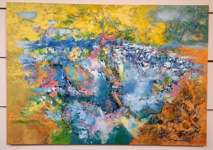 Nikolai ARNAUDOV, Antigua I, Antiek en Kunst, Kunst | Schilderijen | Abstract, Ophalen of Verzenden