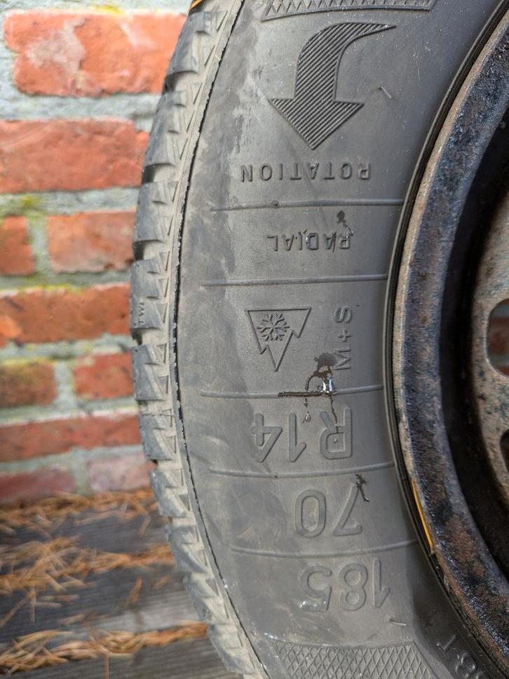 4 originele Opel Corsa 4x100 winterbanden velgen, Auto diversen, Wieldoppen, Gebruikt, Ophalen of Verzenden