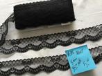 Kant zwart 5 cm breed , haspel 25 meter 5,00, Hobby en Vrije tijd, Naaien en Fournituren, Ophalen of Verzenden, Kant