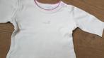 MEXX - T-shirt blanc liseré mauve - T.0-3 mois, Kinderen en Baby's, Babykleding | Maat 56, Mexx, Gebruikt, Meisje, Ophalen of Verzenden