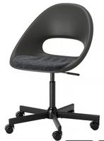 3 IKEA LOBERGET/MALSKÄR draaistoelen, zwart met hun kussens, Ophalen, Zo goed als nieuw, Zwart, Bureaustoel