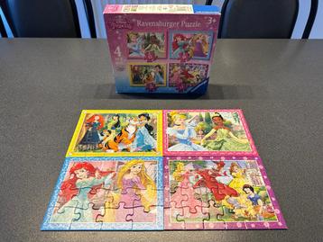 Ravensburger 4 Disney Princess puzzels van 12 tot 24 stukjes beschikbaar voor biedingen