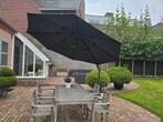 Zweefparasol + parasolvoet in arduin, Tuin en Terras, Ophalen, Gebruikt, Zweefparasol