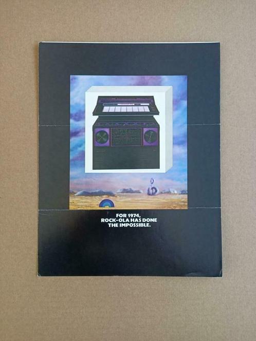 Folder: Rock-ola 454 (1974) jukebox, Verzamelen, Automaten | Jukeboxen, Ophalen of Verzenden