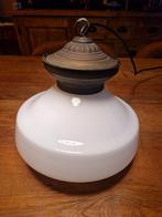 Grote antieke opaline hanglamp, Ophalen of Verzenden