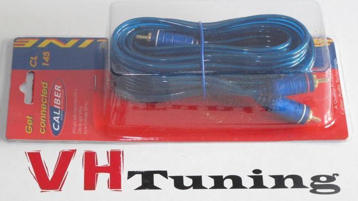 Caliber CL145 24Kt. vergulde stereo RCA tulp kabel 5M, Autos : Divers, Haut-parleurs voiture, Neuf, Enlèvement