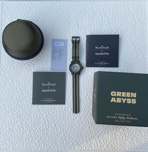 Swatch X Blancpain green abyss, Handtassen en Accessoires, Horloges | Dames, Swatch, Verzenden