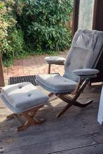 Relax zetel met voetbankje, Huis en Inrichting, Ophalen, Gebruikt, 50 tot 75 cm, 50 tot 75 cm