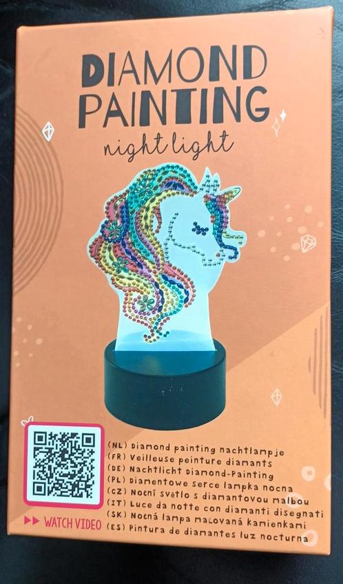 Eenhoorn Nachtlamp Diamond Painting, Hobby en Vrije tijd, Kralen en Sieraden maken, Nieuw, Ophalen of Verzenden