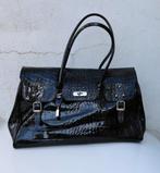 Prachtige grote zwarte leren tas, Ophalen of Verzenden, Zo goed als nieuw, Zwart