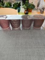 4 theelichtjes met verschillende kleur en motieven., Huis en Inrichting, Woonaccessoires | Kandelaars en Kaarsen, Overige materialen