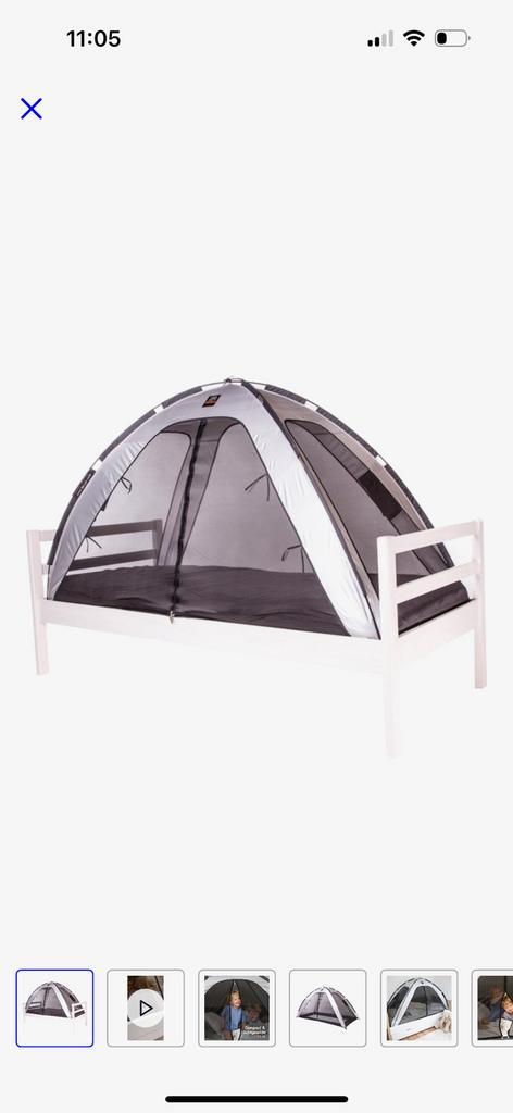 Deryan bedtent klamboe muggennet 200 x 90cm, Caravans en Kamperen, Tenten, Zo goed als nieuw, Ophalen