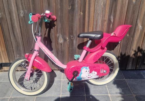 Kinderfiets / 14-inch fiets / BTWIN 500 Eenhoorn, Fietsen en Brommers, Fietsen | Kinderfietsjes, Gebruikt, Minder dan 16 inch