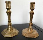 2 antieke koperen kandelaars uit de 19e eeuw, Antiek en Kunst, Antiek | Brons en Koper, Ophalen of Verzenden, Koper