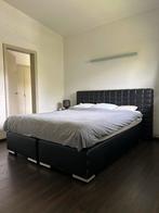 Zwart faux leder bed, Huis en Inrichting, Slaapkamer | Bedden, Ophalen, Overige materialen, Gebruikt, Zwart