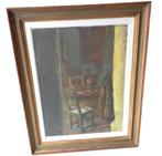 A. Vereecke "keukeninterieur"., Antiek en Kunst, Ophalen of Verzenden