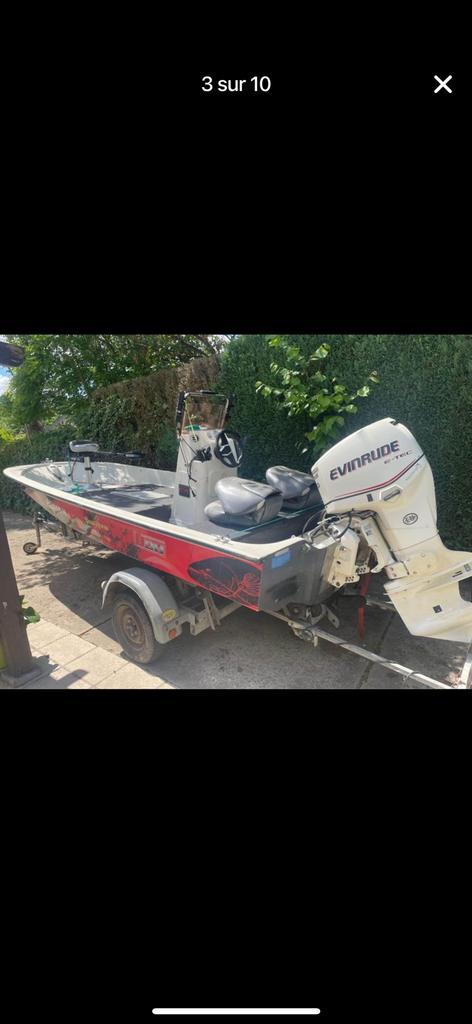 Bateau de peche boston, Watersport en Boten, Speedboten, Zo goed als nieuw, Elektrisch, Ophalen