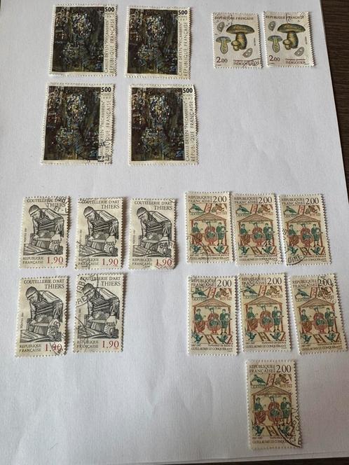 lot 18 postzegels Frankrijk jaren 80 gebruikt kunst, natuur, Postzegels en Munten, Postzegels | Europa | Frankrijk, Ophalen of Verzenden