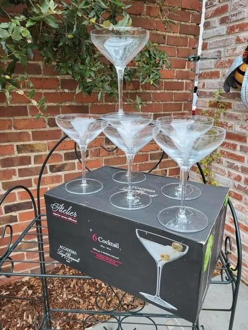 cocktailglazen uit de Atelier-collectie van Luigi Bormioli, Antiek en Kunst, Antiek | Glaswerk en Kristal, Ophalen of Verzenden