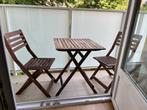 1 table et 2 chaises de jardin, Tuin en Terras, Tuintafels, Ophalen, Gebruikt, Hout