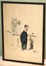 Georges Goursat (SEM) - (1863-1934) - Kleuren litho, Antiquités & Art, Art | Lithographies & Sérigraphies, Enlèvement ou Envoi