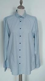 Chemise homme blanche à petites fleurs bleu ciel. 🎉, Tour de cou 41/42 (L), Enlèvement ou Envoi, Angelo Litrico, Comme neuf