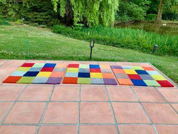 Drie kleine IKEA ULDUM vloerkleden scheerwol van 90cm x 90cm beschikbaar voor biedingen