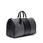 Louis Vuitton Black Grey Monogram Eclipse Keepall Bandoulier, Handtassen en Accessoires, Tassen | Reistassen en Weekendtassen