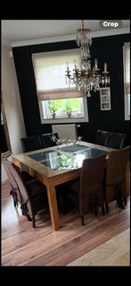 Tafel en stoelen, Ophalen, Gebruikt, Bruin, Kunststof