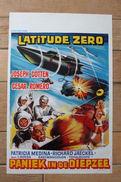 filmaffiche Latitude Zero 1969 filmposter, Collections, Posters & Affiches, Comme neuf, Cinéma et TV, A1 jusqu'à A3, Rectangulaire vertical