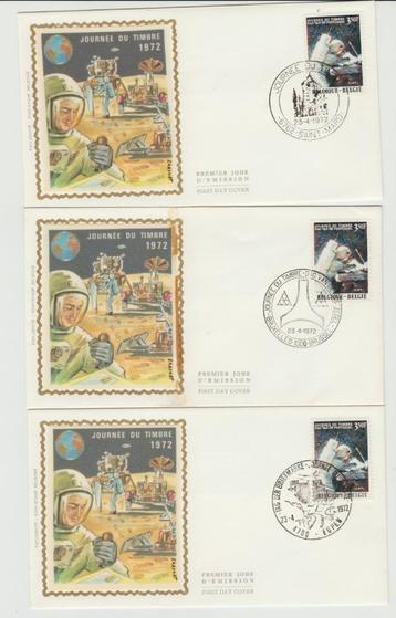 België 1972 FDC Maanlanding Apollo 15 5 afstempelingen beschikbaar voor biedingen