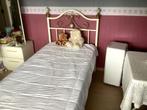 WIT IJZEREN 1 PERSOONS BED, Huis en Inrichting, Slaapkamer | Bedden, Ophalen, Gebruikt, Eenpersoons, Wit