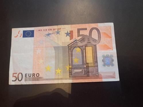 2002 Duitsland 50 euro 1e serie Duisenberg code P002F5, Postzegels en Munten, Bankbiljetten | Europa | Eurobiljetten, Los biljet