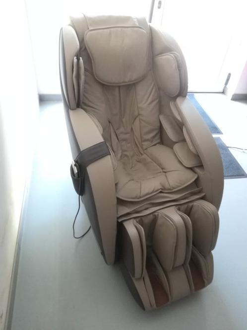 Massagezetel beige/bruin, diverse massageprogramma's, warmte, Sport en Fitness, Massageproducten, Zo goed als nieuw, Massagestoel of Kussen