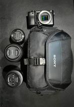 Appareil photo Sony A6000 + 3 objectifs, TV, Hi-fi & Vidéo, Appareils photo numériques, Compact, Comme neuf, Enlèvement, Sony